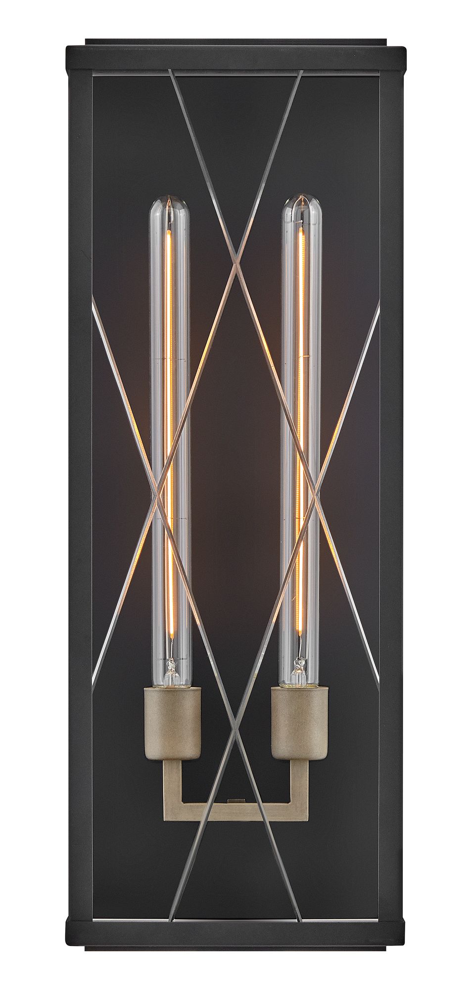 Hinkley Monte 25" High Black 2-Light Outdoor Wall Light