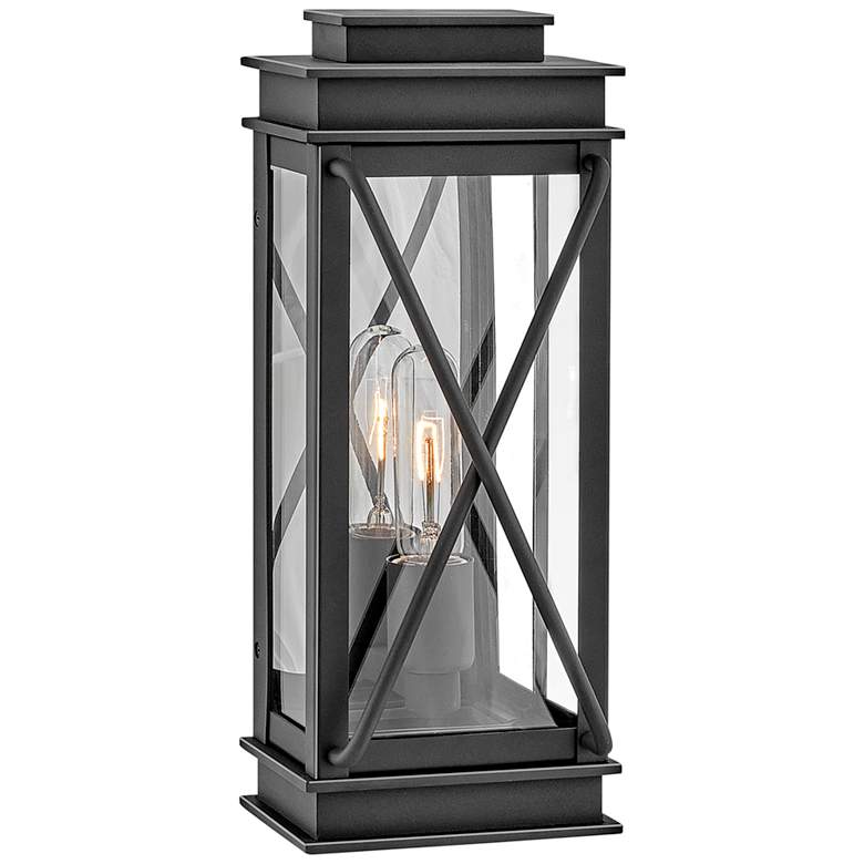 Image 2 Hinkley Montecito 15 inch High Museum Black Outdoor Wall Light