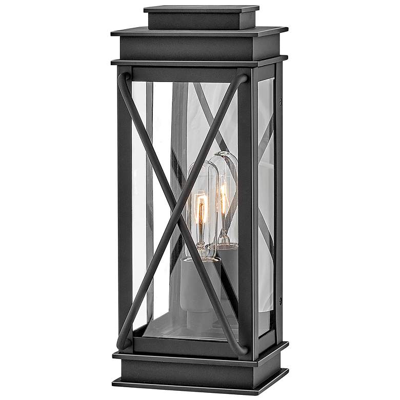 Image 3 Hinkley Montecito 15" High Museum Black Outdoor Wall Light more views