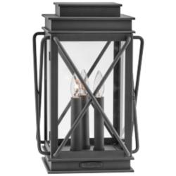 Hinkley Montecito 18.5&quot; High Black Rustic Lantern Outdoor Pier Light