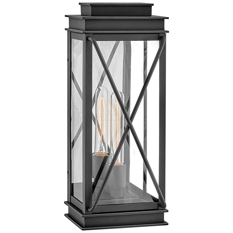 Image 2 Hinkley Montecito 18 3/4 inch High Museum Black Outdoor Wall Light