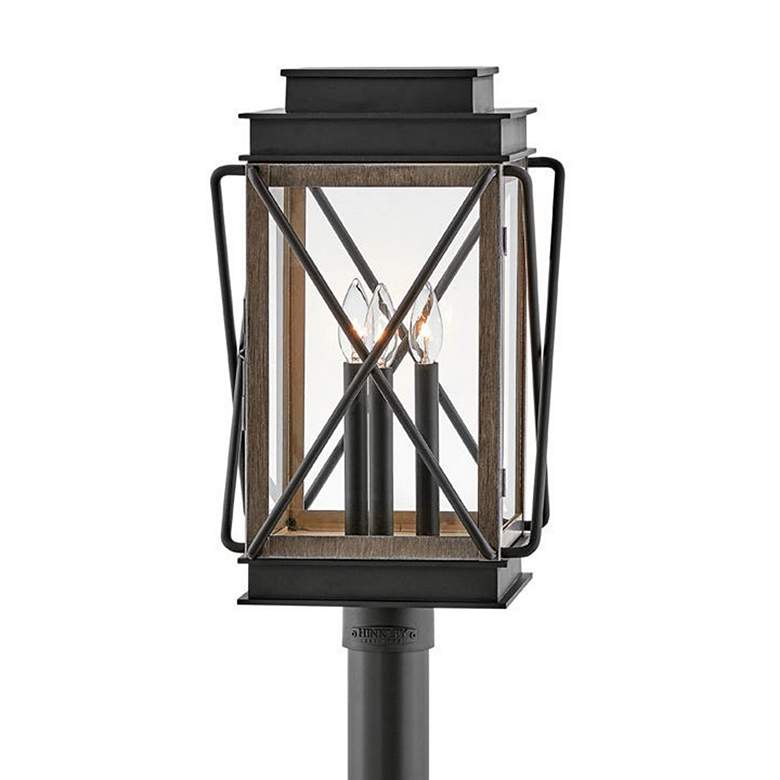 Image 2 Hinkley Montecito 20.5" High Black Finish Rustic Outdoor Post Light more views