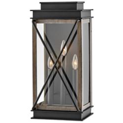 Hinkley Montecito 22" High Black Driftwood Gray Outdoor Wall Light