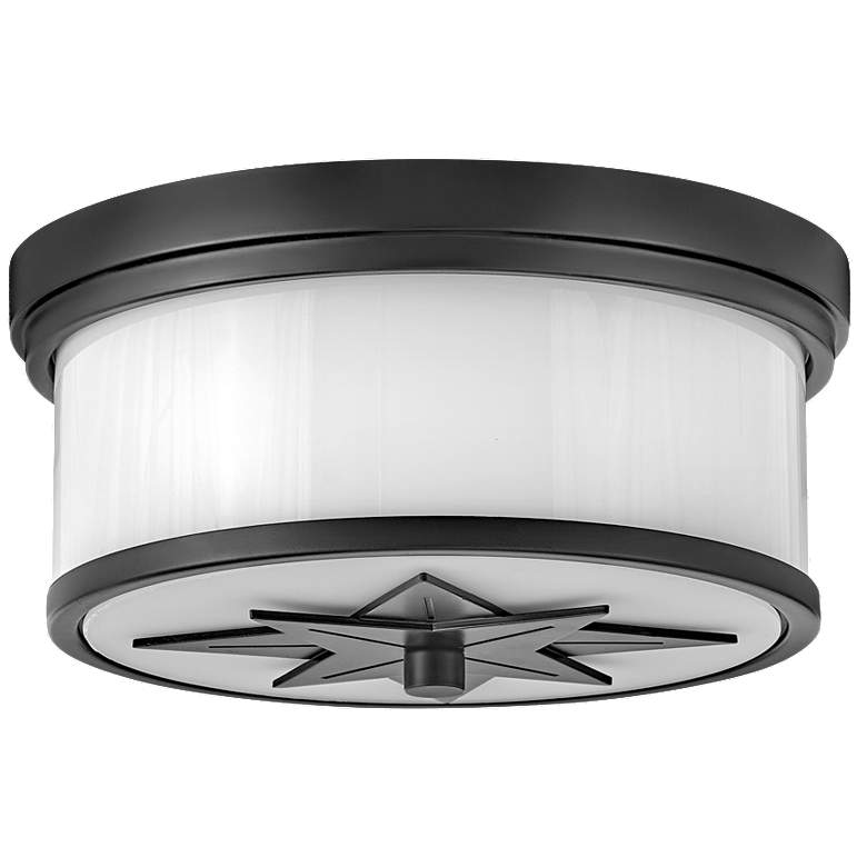 Image 1 Hinkley Montrose Star 12" Wide Black and White Ceiling Light