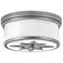 Hinkley Montrose Star 12" Wide White and Nickel Ceiling Light