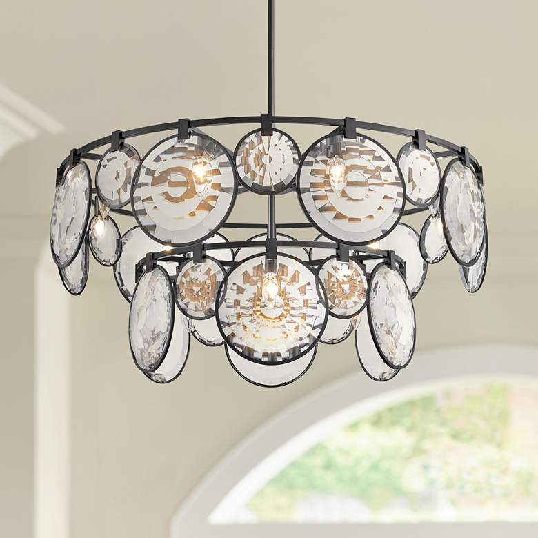 Image 1 Hinkley Nala 40" Wide Black 15-Light Tiered Chandelier