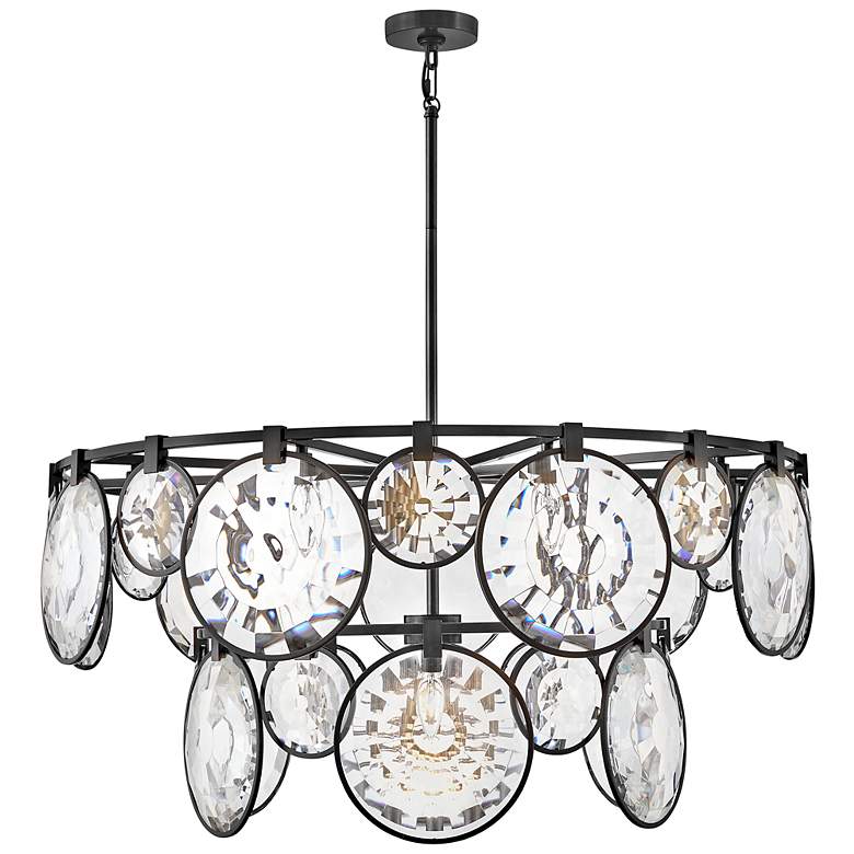 Image 6 Hinkley Nala 40" Wide Black 15-Light Tiered Chandelier more views