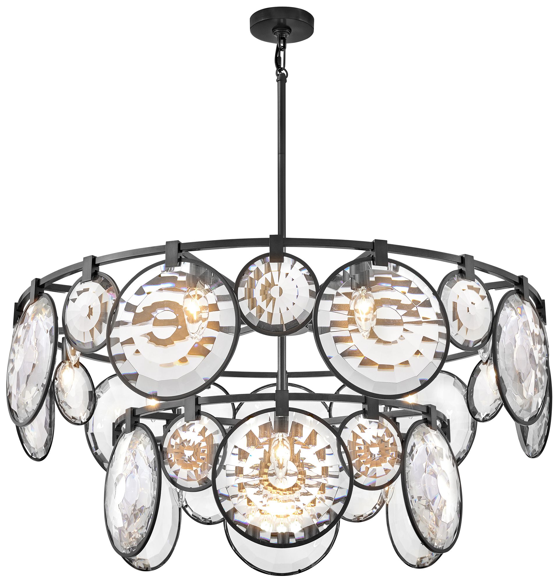 Hinkley Nala 40" Wide Black 15-Light Tiered Chandelier