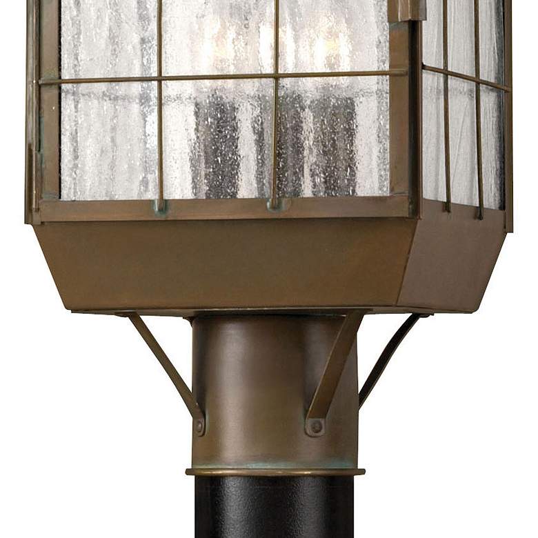 Image 3 Hinkley Nantucket 20 3/4" High Aged Brass Outdoor Post Light more views