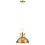 1_Hinkley Nautique 13" Wide Heritage Brass Dome Pendant Light