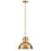 Hinkley Nautique 13" Wide Heritage Brass Dome Pendant Light