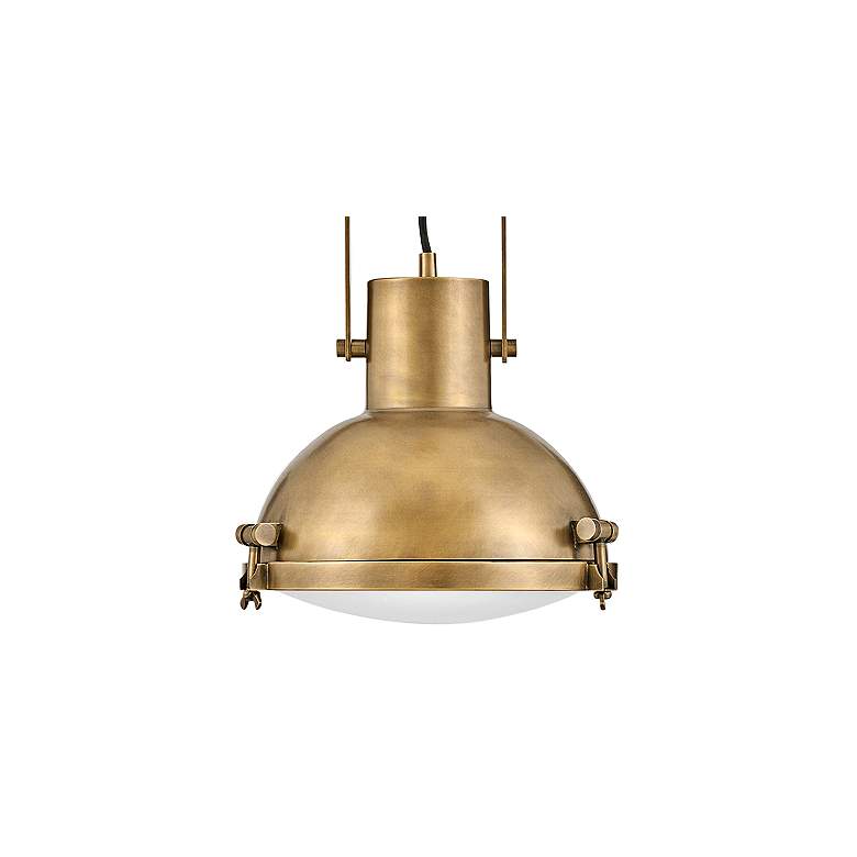 Image 2 Hinkley Nautique 13" Wide Heritage Brass Dome Pendant Light more views