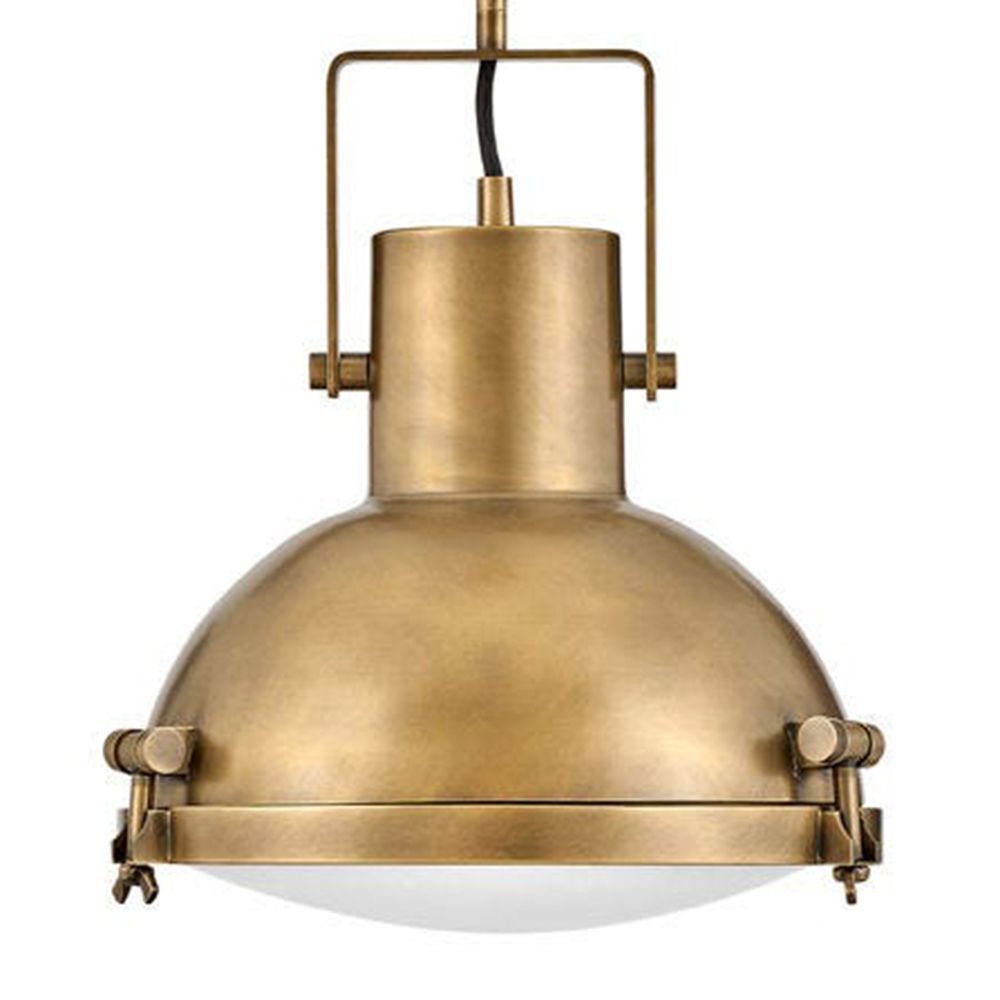 Image 4 Hinkley Nautique 13" Wide Heritage Brass Dome Pendant Light more views