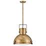 Hinkley Nautique 18" Wide Heritage Brass Dome Pendant Light