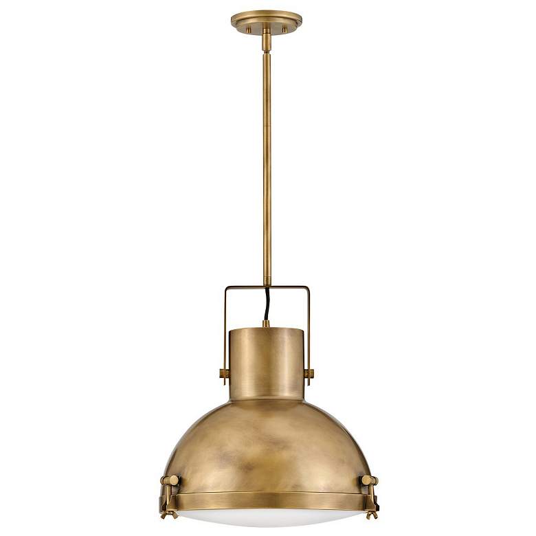 Image 1 Hinkley Nautique 18" Wide Heritage Brass Dome Pendant