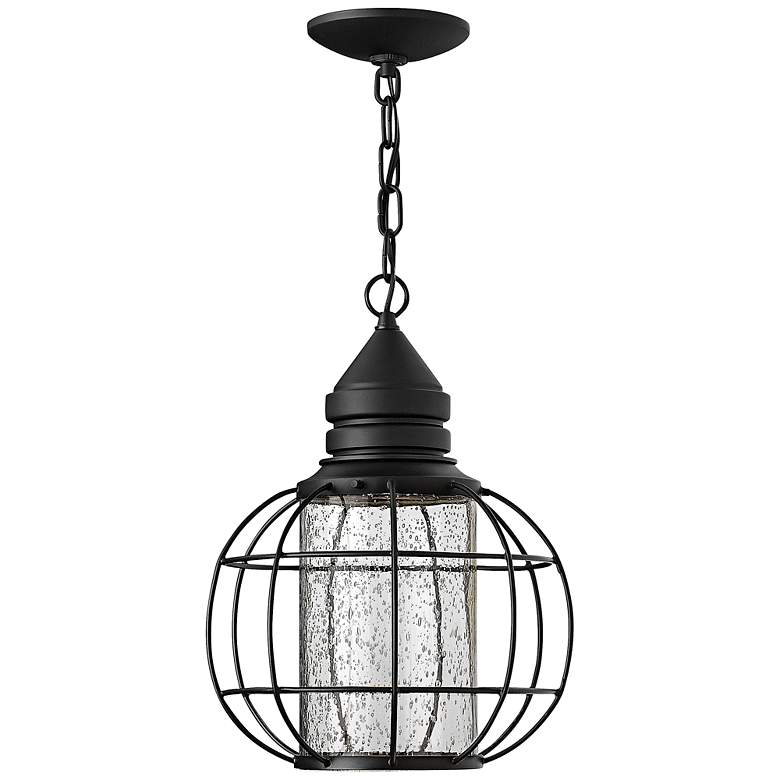 Image 1 Hinkley New Castle 15" High Black Outdoor Hanging Light