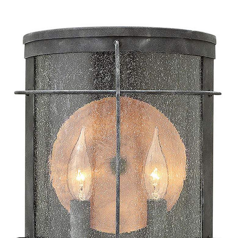 Image 2 Hinkley Newport 9"W Aged Zinc 2 Candle Outdoor Wall Light more views