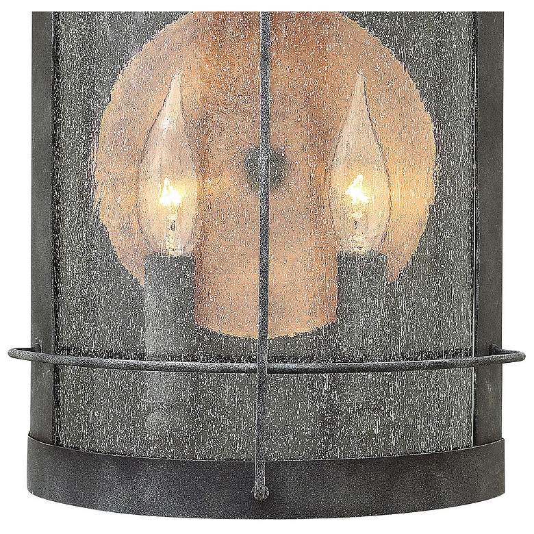 Image 3 Hinkley Newport 9"W Aged Zinc 2 Candle Outdoor Wall Light more views