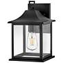 Thumbnail2 of Hinkley Nolan 12" High Black and Clear Glass Outdoor Wall Lantern more views