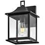 Thumbnail3 of Hinkley Nolan 12" High Black and Clear Glass Outdoor Wall Lantern more views