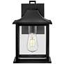 Thumbnail4 of Hinkley Nolan 12" High Black and Clear Glass Outdoor Wall Lantern more views