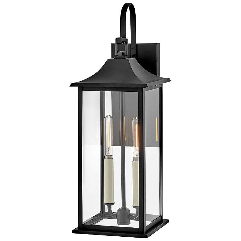 Image 1 Hinkley Nolan 21 1/2" High Black 2-Light Outdoor Wall Light