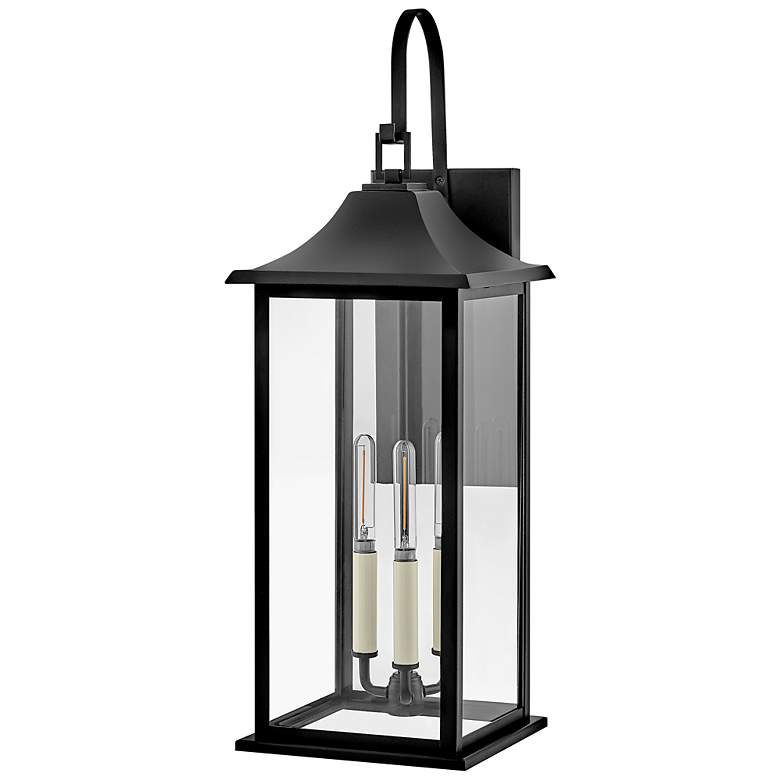Image 2 Hinkley Nolan 26" High Black 3-Light Outdoor Wall Light more views