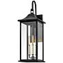3_Hinkley Nolan 26" High Black 3-Light Outdoor Wall Light more views