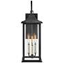 4_Hinkley Nolan 26" High Black 3-Light Outdoor Wall Light more views