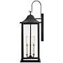 5_Hinkley Nolan 26" High Black 3-Light Outdoor Wall Light more views