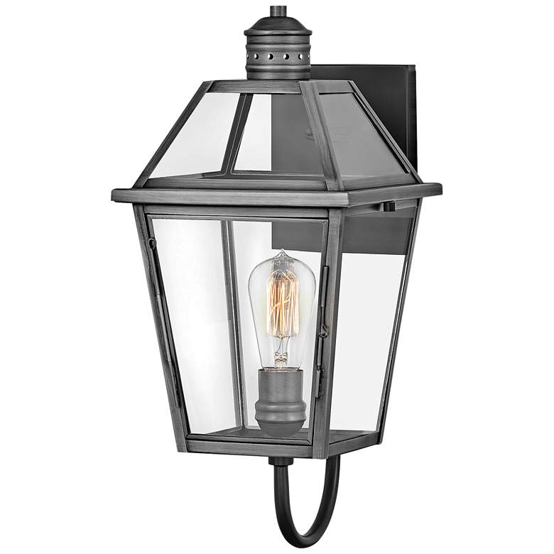 Image 1 Hinkley Nouvelle 18 1/2"H Blackened Brass Outdoor Wall Light