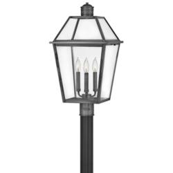 Hinkley Nouvelle 25" High Blackened Brass Outdoor Post Light