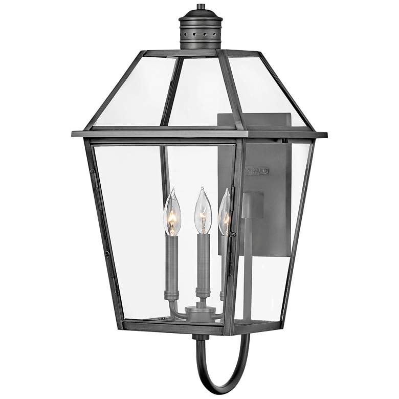 Image 1 Hinkley Nouvelle 27 1/4"H Blackened Brass Outdoor Wall Light