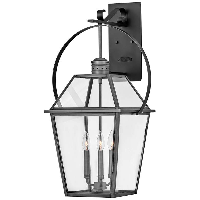 Image 2 Hinkley Nouvelle 30 3/4"H Blackened Brass Outdoor Wall Light