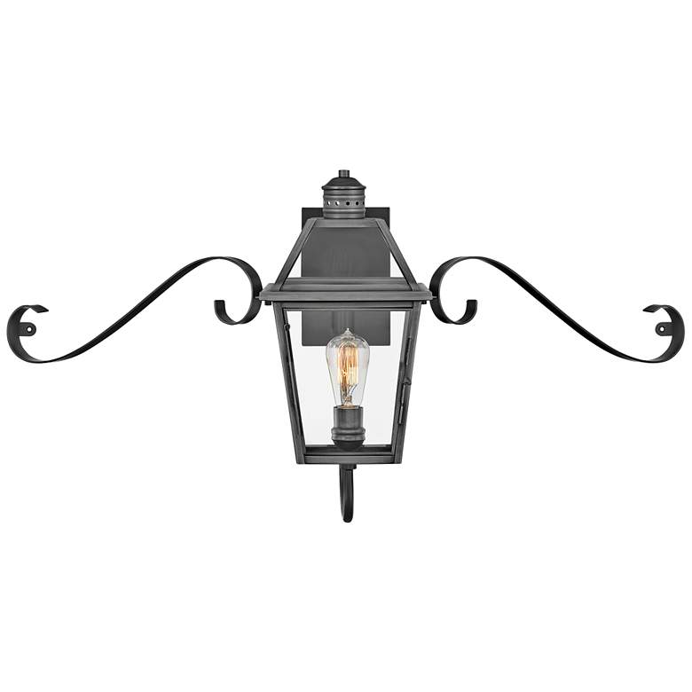 Image 1 Hinkley Nouvelle 37" Wide Blackened Brass Outdoor Wall Light
