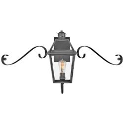 Hinkley Nouvelle 37" Wide Blackened Brass Outdoor Wall Light
