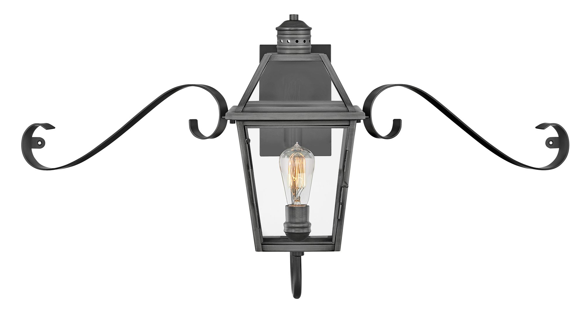 Image 2 Hinkley Nouvelle 37" Wide Blackened Brass Outdoor Wall Light more views