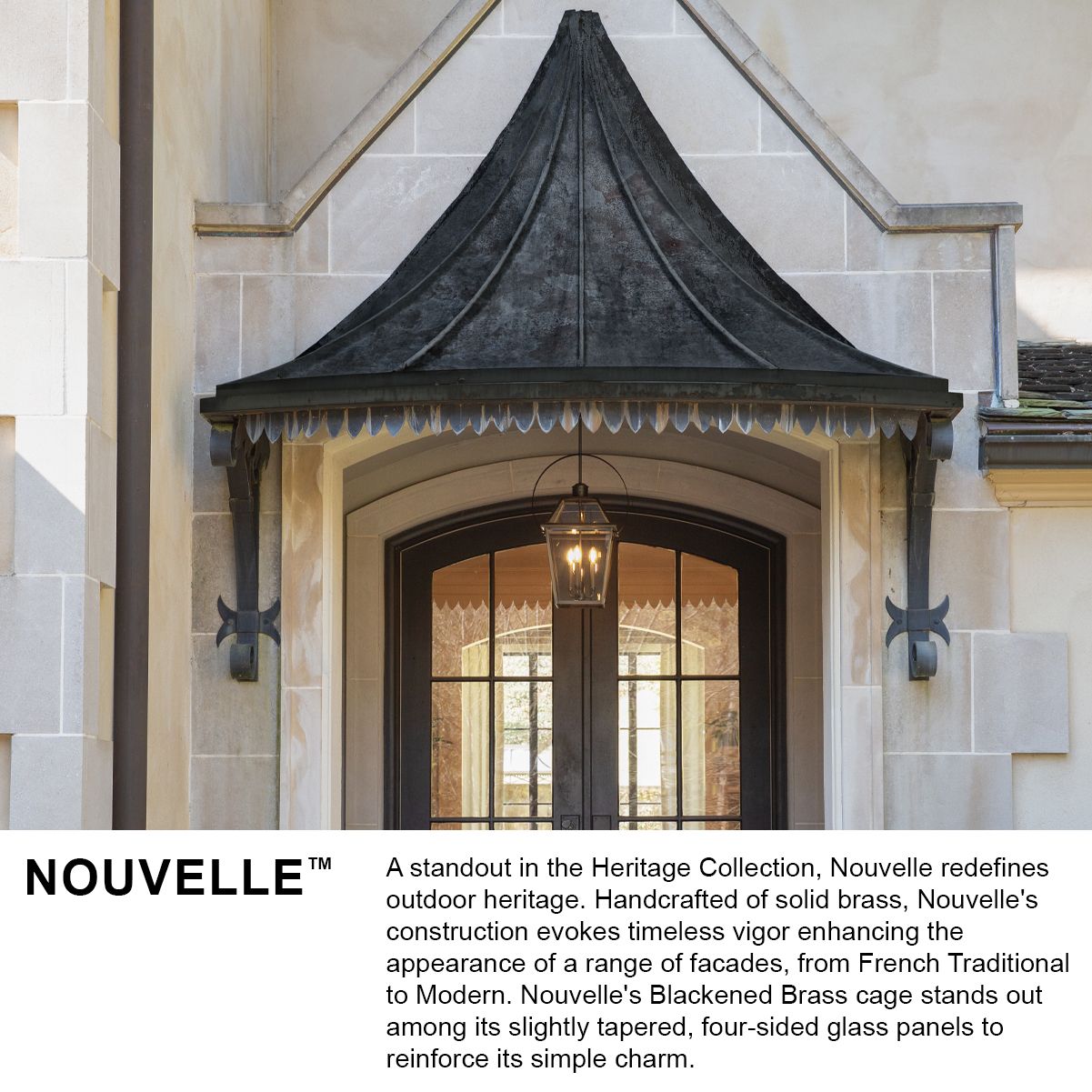 Image 3 Hinkley Nouvelle 37" Wide Blackened Brass Outdoor Wall Light more views