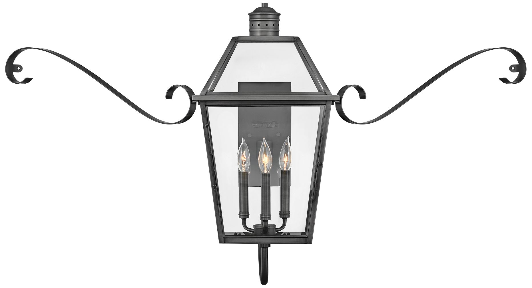 Hinkley Nouvelle 49 1/2"W Blackened Brass Outdoor Wall Light