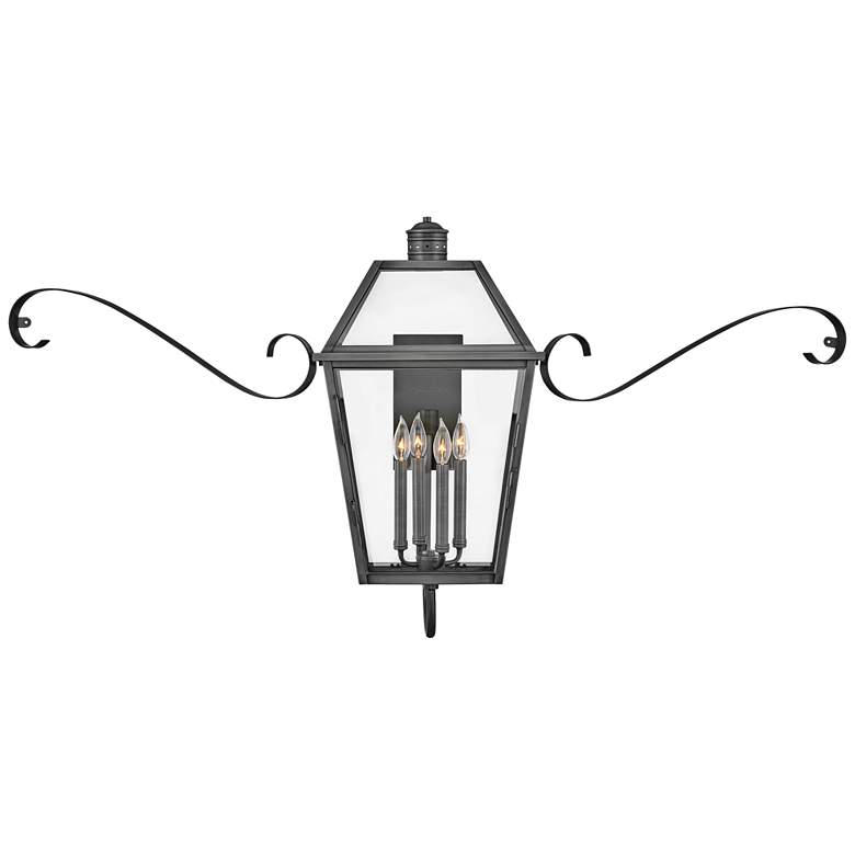 Image 1 Hinkley Nouvelle 60 1/4 inchW Blackened Brass Outdoor Wall Light