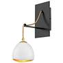 2_Hinkley Nula 13" High Shell White and Gold Leaf Wall Sconce