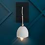 1_Hinkley Nula 13" High Shell White and Gold Leaf Wall Sconce