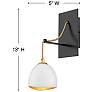 5_Hinkley Nula 13" High Shell White and Gold Leaf Wall Sconce more views