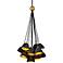 Hinkley Nula 26" Wide Shell Black Gold Leaf 15-Light Pendant
