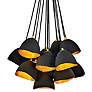 3_Hinkley Nula 26" Wide Shell Black Gold Leaf 15-Light Pendant more views