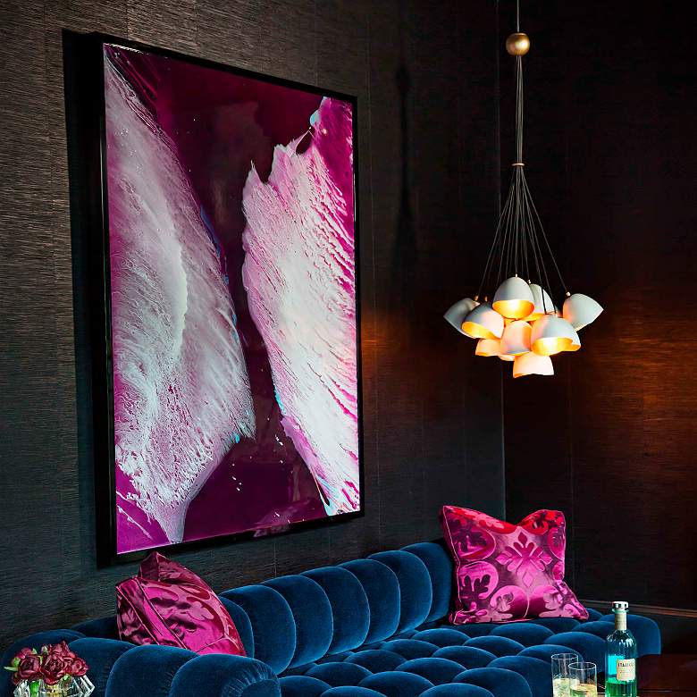 Image 6 Hinkley Nula 26" Wide Shell White and Gold 15-Light Pendant more views