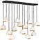 Hinkley Nula 48.5" Wide 14-Light White and Gold Linear Chandelier