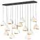 Hinkley Nula 48.5" Wide 14-Light White and Gold Linear Chandelier