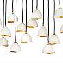 Hinkley Nula 48.5" Wide 14-Light White and Gold Linear Chandelier in scene