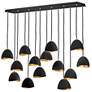 1_Hinkley Nula 48 1/2" Wide Black Shell Modern Linear 14-Light Pendant
